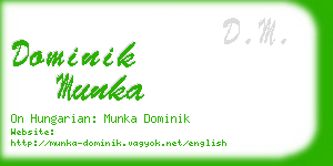 dominik munka business card